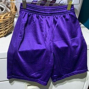 Purple mesh shorts